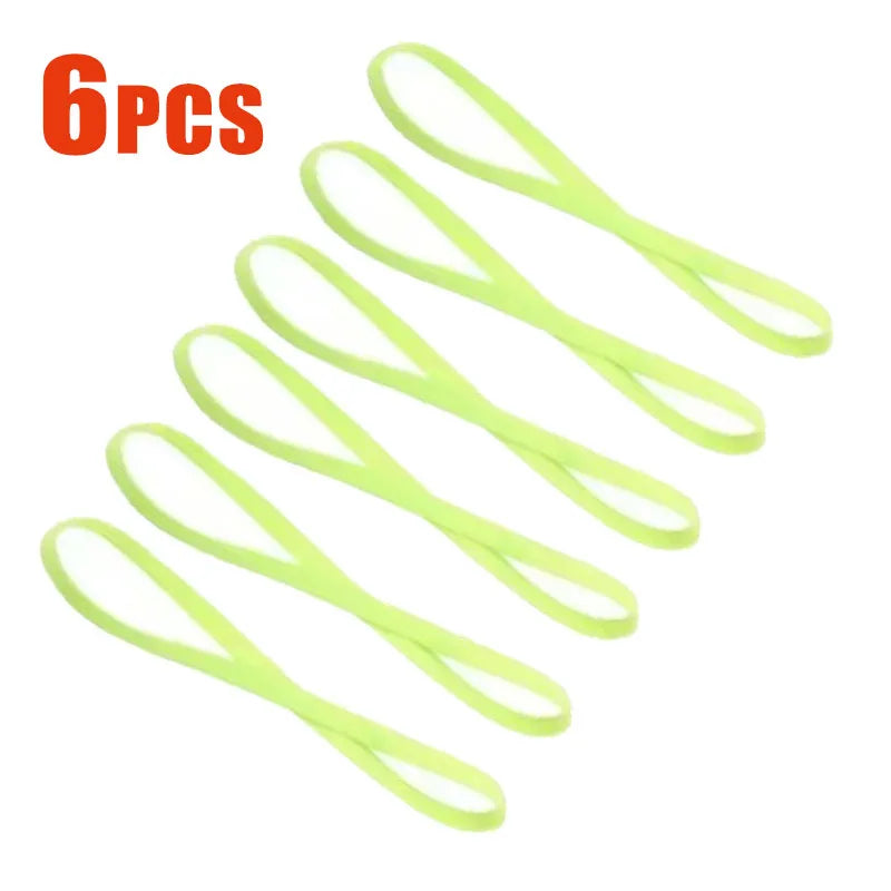 6/3Pieces Solid Thick Non-Slip Elastic Sports Outdoor Headbands Hair Headbands Exercise Hair Bands Sweatbands for Women for Men Oasis Select 6pcs yellow