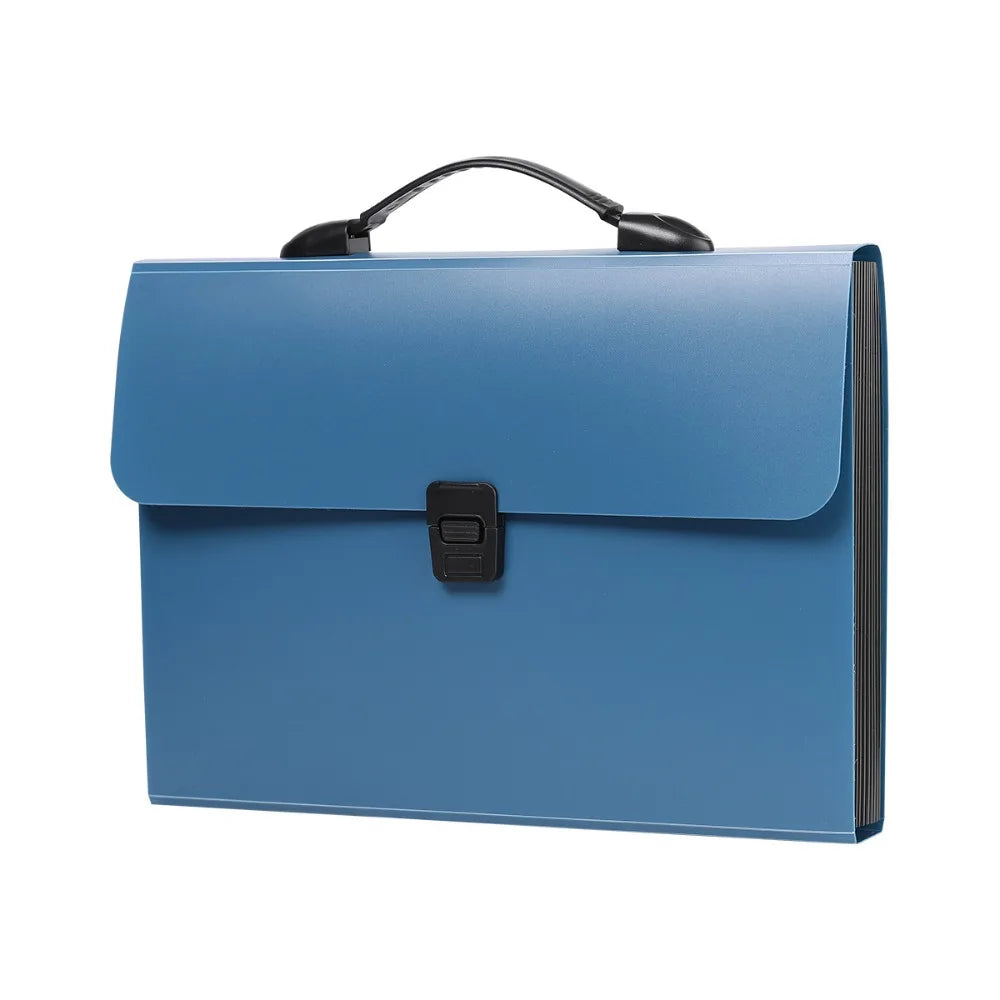 13 Layers Accordion File Folder Large Capacity Waterproof Expanding File Organizer Multifunctional Portable Document Storage Bag Oasis Select Blue