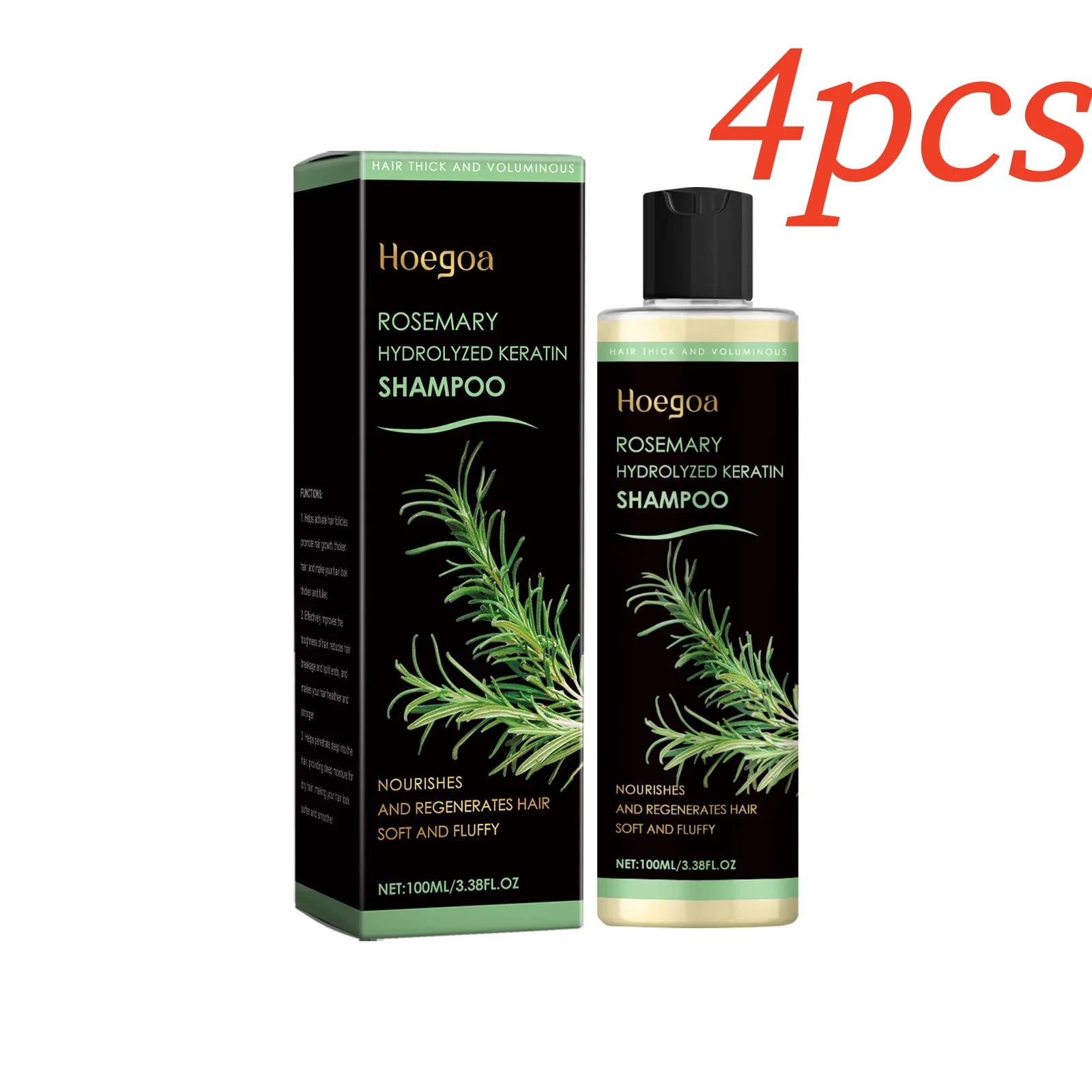 Rosemary Hair Shampoo Hair Regrowth Deep Nourishing Repair Split Ends Hair Soothing Scalp Anti Dandruff Hair Strengthens Shampoo Oasis Select 4x100ml boxed