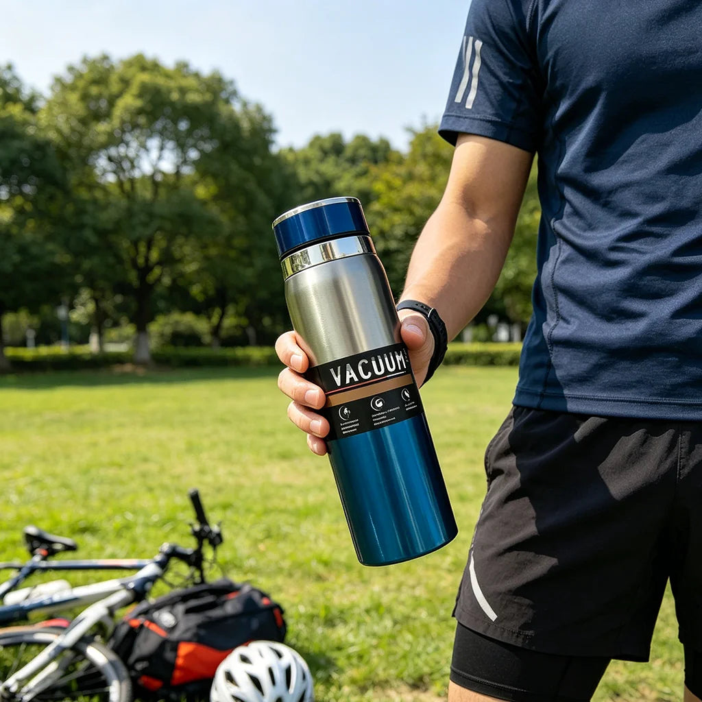 1000ml Thermal Water Bottle Thermos Vacuum Flask Double Stainless Steel Coffee Tea Insulated Cup Leakage-proof for Office Oasis Select