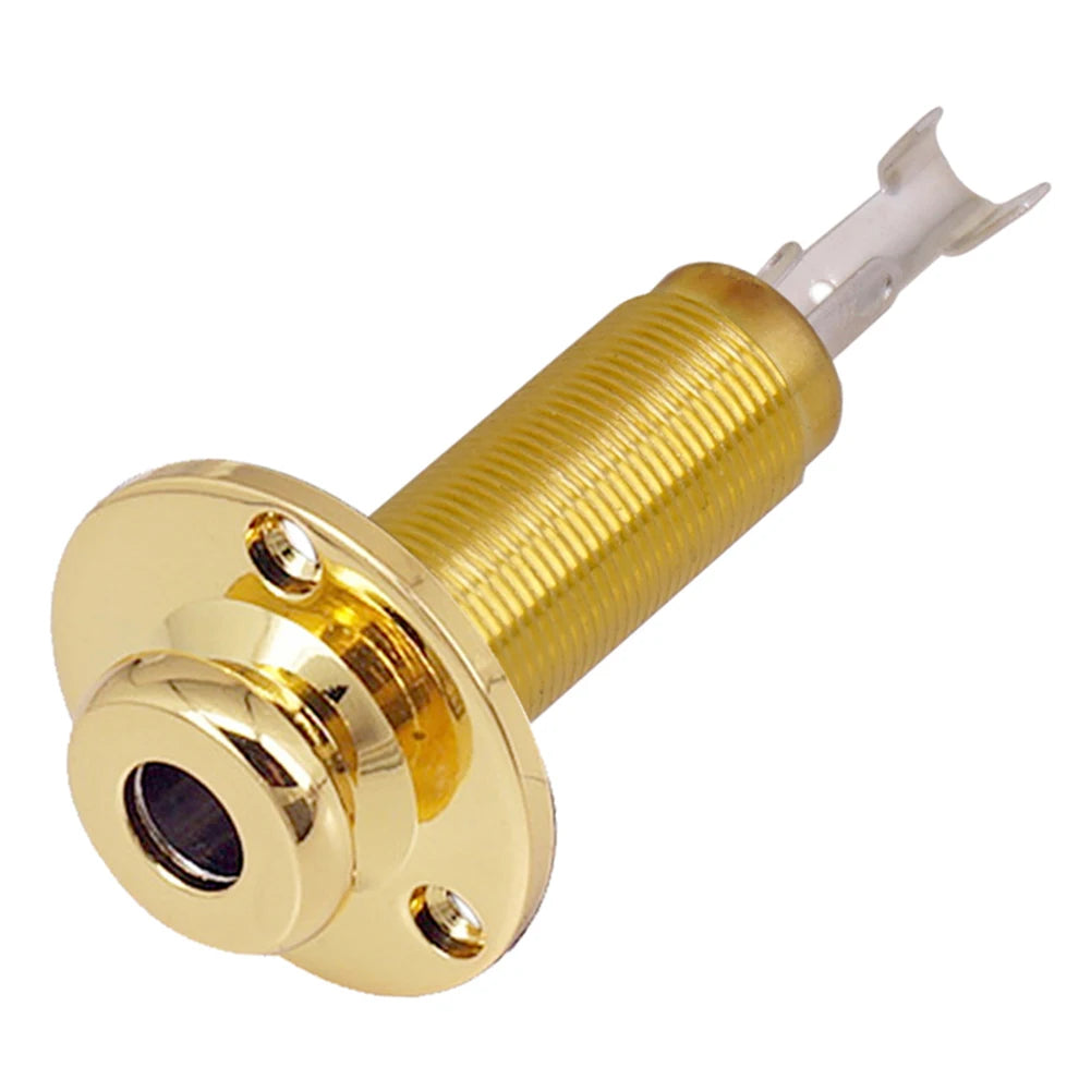 Acoustic Electric Guitar Stereo End Pin Jacks Socket Plug 6.35mm 1/4Inch Pickup Output Jack Plug Socket Guitar Parts Oasis Select Gold