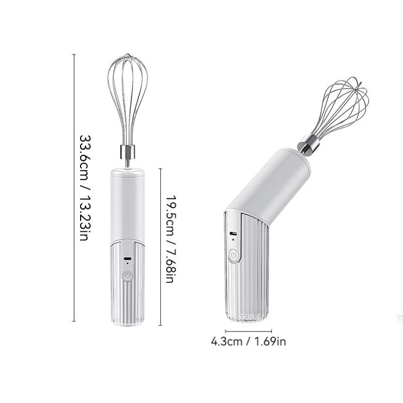 Wireless Electric Hand Mixer – 3-Speed Rechargeable Whisk