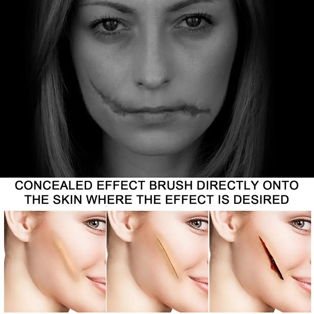 15ML Scarring Liquid Special Effect Make Up, Makeup Scarring Liquid Face Paint Makeup, Liquid Scar Makeup Cosmetic For Halloween Oasis Select