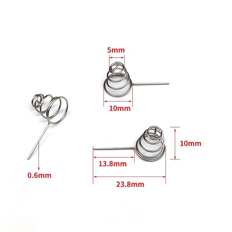 5PCS AAA Battery NIckel Wire Spring AA Battery Negative And Positive Coils Spring Contact Plate DIY Accessories Oasis Select A2 AA