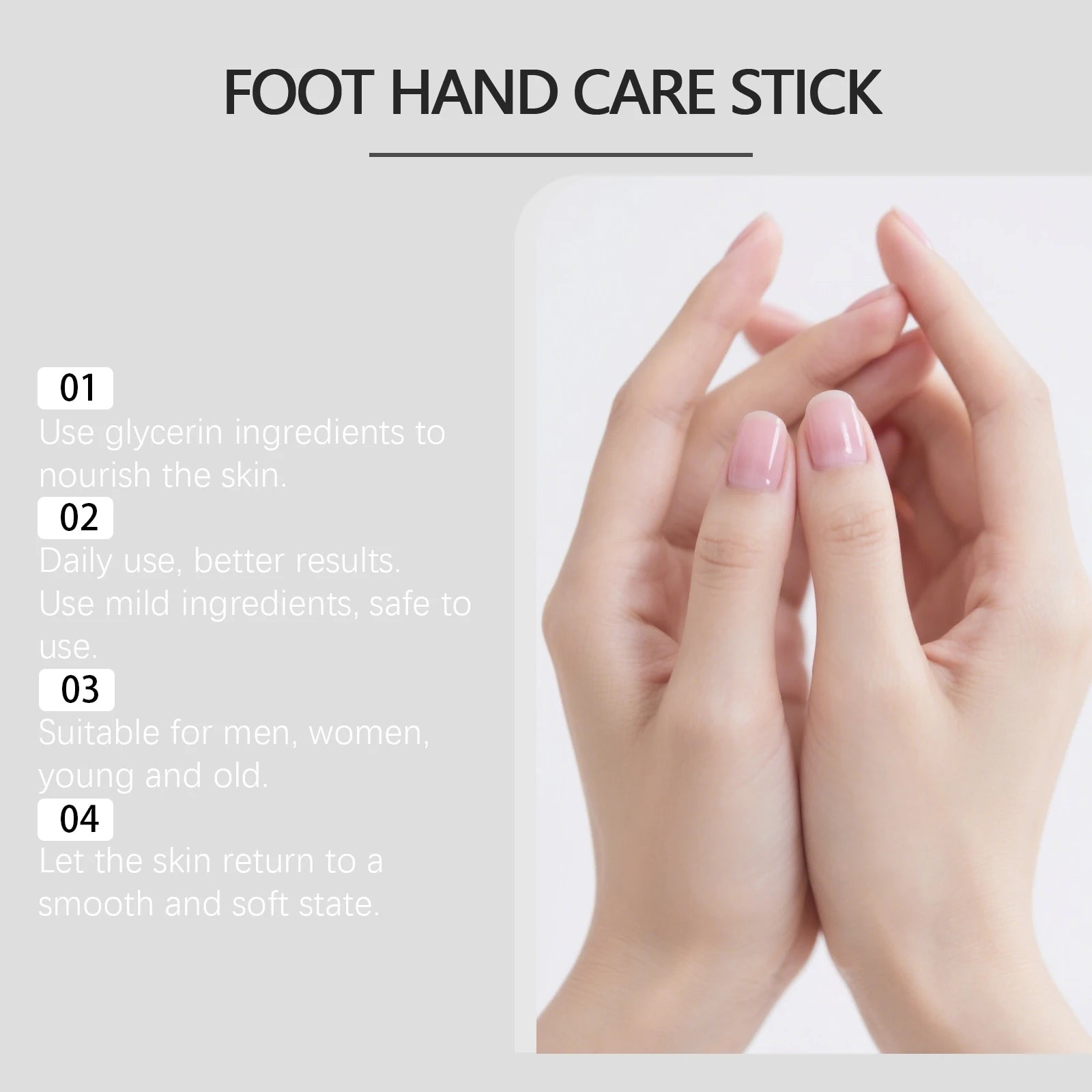 Christmas Urea Hand Foot Care Stick Moisturizing Balm for Dry Cracked Heels Elbows & Knees Gentle Exfoliation Softening Skin Oasis Select