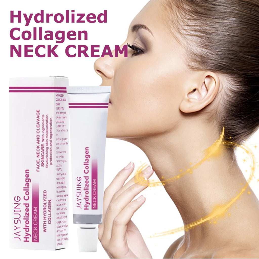 40g Hydrolyzed Collagen Neck Cream Face Lifting Firming Lightening Lines Care Lotion Moisturizer Neck Rejuvenation Cream Oasis Select