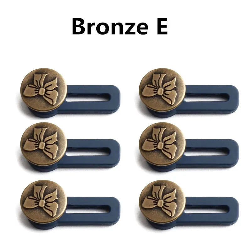 3/6/9pcs Jeans And Pants Button Extenders Universal Wait Expanander For Women And Men Instant Band Extension Solution Oasis Select 6pcs Bronze E