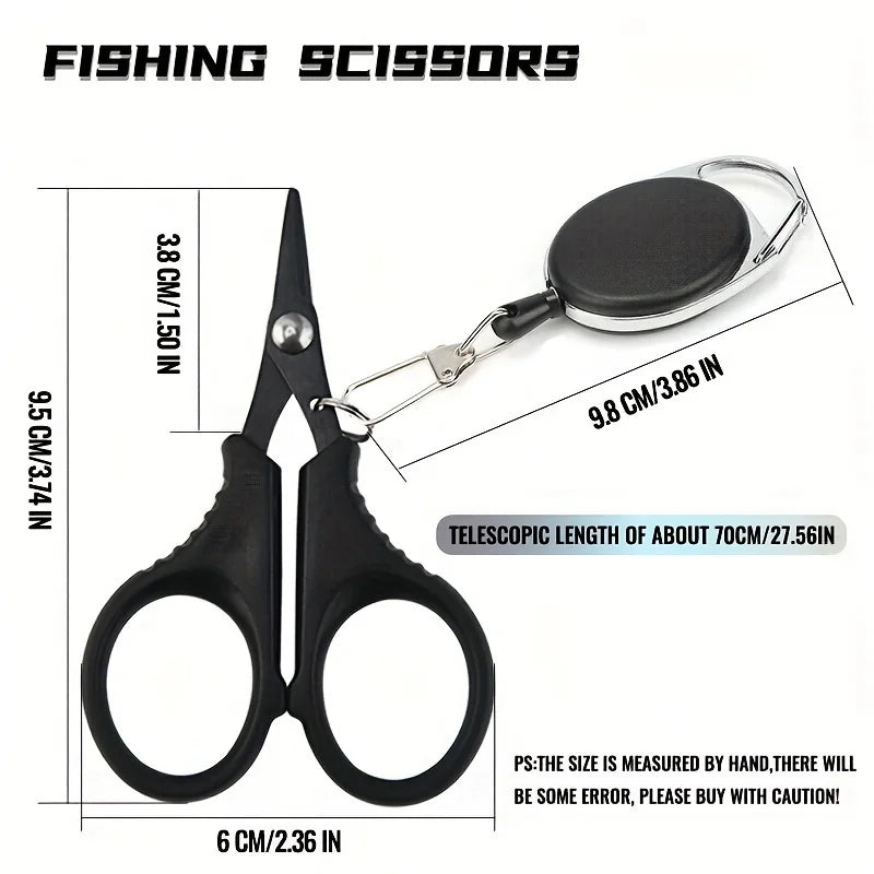 Titanium coated stainless steel fishing scissors, cutting tool for PE braided line, fishing line fishing accessory tool. Oasis Select