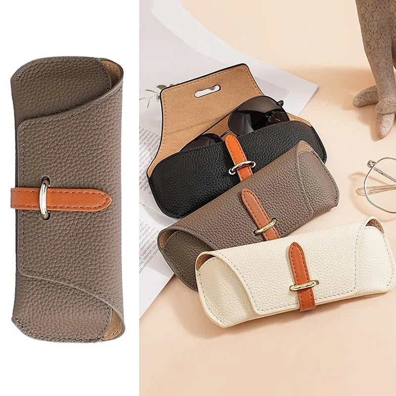 Portable Case Soft Protective Case Cover Glasses Bag Sunglasses Case Box Reading Eyeglasses Pouch Eyewear Protector PU Leather Oasis Select