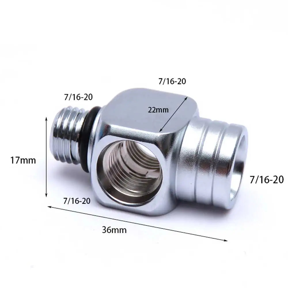 Scuba Diving 1st Stage Adapter 7/16" male HP Hose to 3- 7/16"F Computer Hose Diving High Pressure 3 Way Splitter Oasis Select