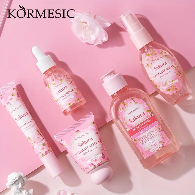 Sakura Women's Intimate Care 5-Piece Set – Cleanse & Refresh Intimate Care Set Oasis Select