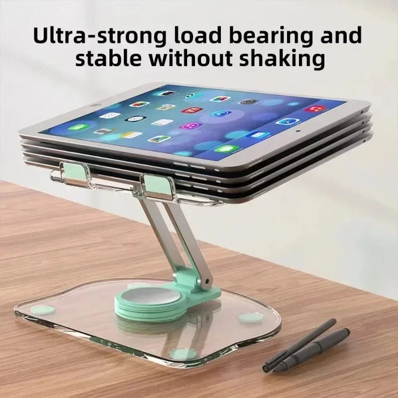 Universal Foldable Mobile Phone Holder 360 Degree Rotating Swivel Tablet Riser Anti Slip Height Adjustable for iPad/iPhone Stand Oasis Select