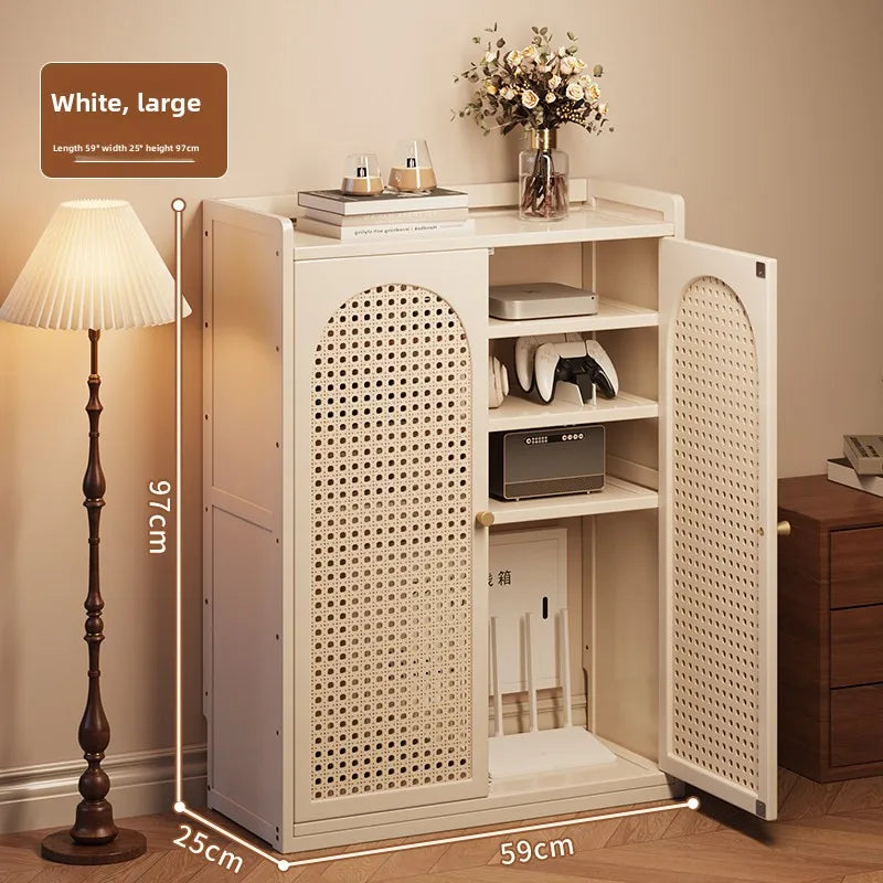 New Chinese storage cabinet, cover box, meter box, cover ugly storage box, simple installation cabinet without punching holes Oasis Select White-4-97cm