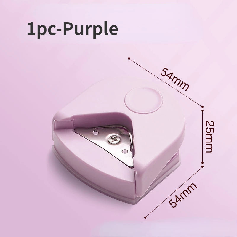 circle cutter button maker Corner round machine corner punching portable paper cutter card photo cutting Oasis Select 1pc-Purple