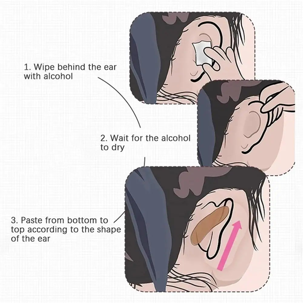 6PCS Invisible Ear Stickers Elf Ear Correction Stickers Ear Supporters Self Adhesive Cosmetic Ear Corrector Stickers 1/3/5 Bags Oasis Select