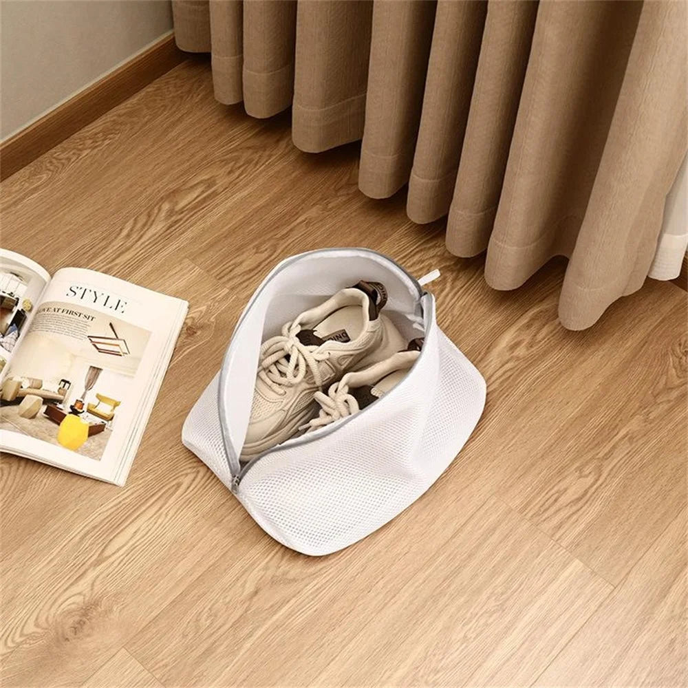Mesh Shoe Laundry Bag with Zip – Double Layer 40x24cm