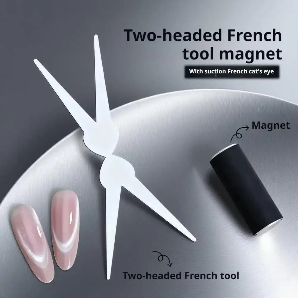 French Cat's Eye Nail Art Double Head Y Shape Magnetic Tool DIY Gel Polish Manicure Art Set for Nail Salon Design Tool Oasis Select