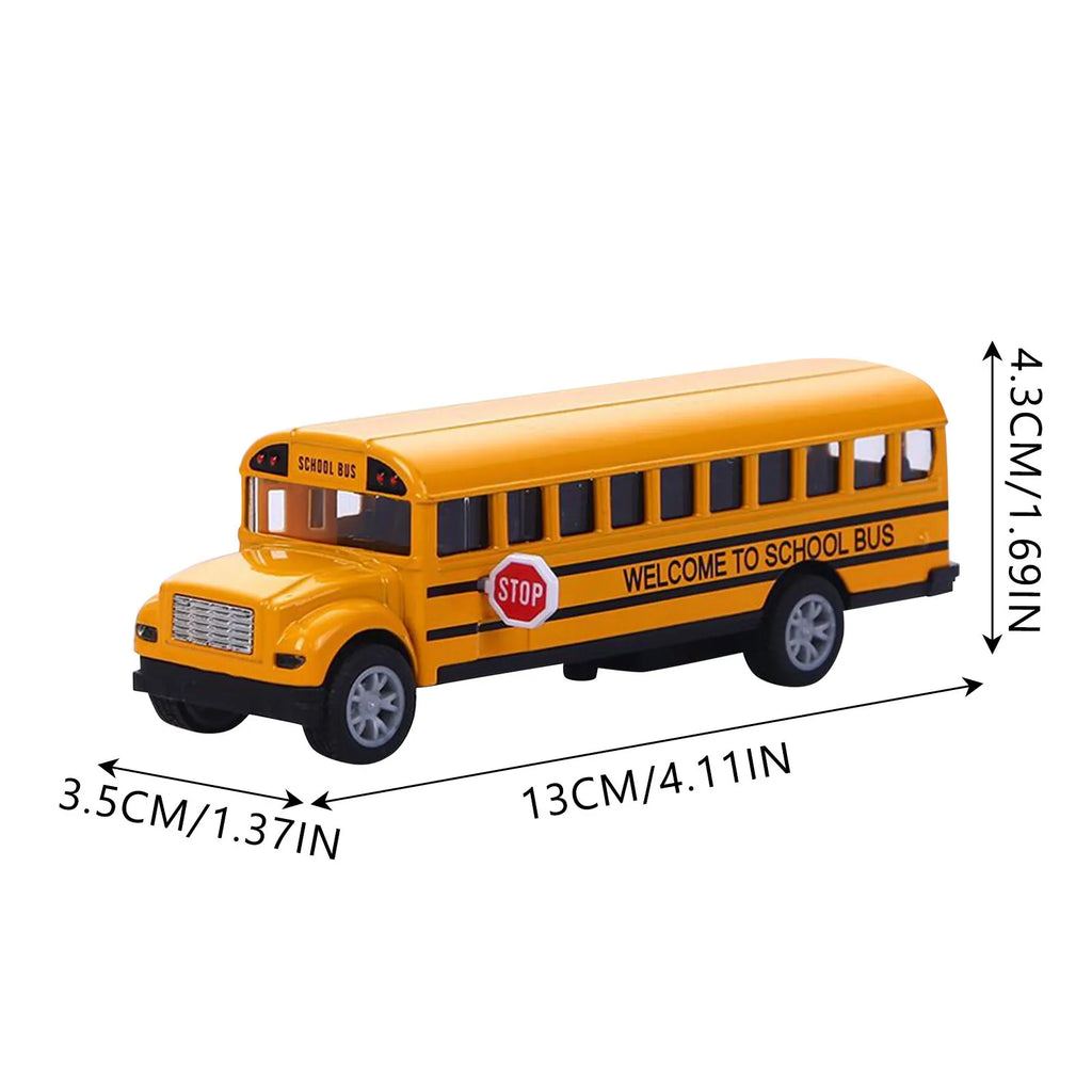 Kids School Bus Pull Back Toy Car – Diecast 6" Model Pull Back Toy Car Oasis Select