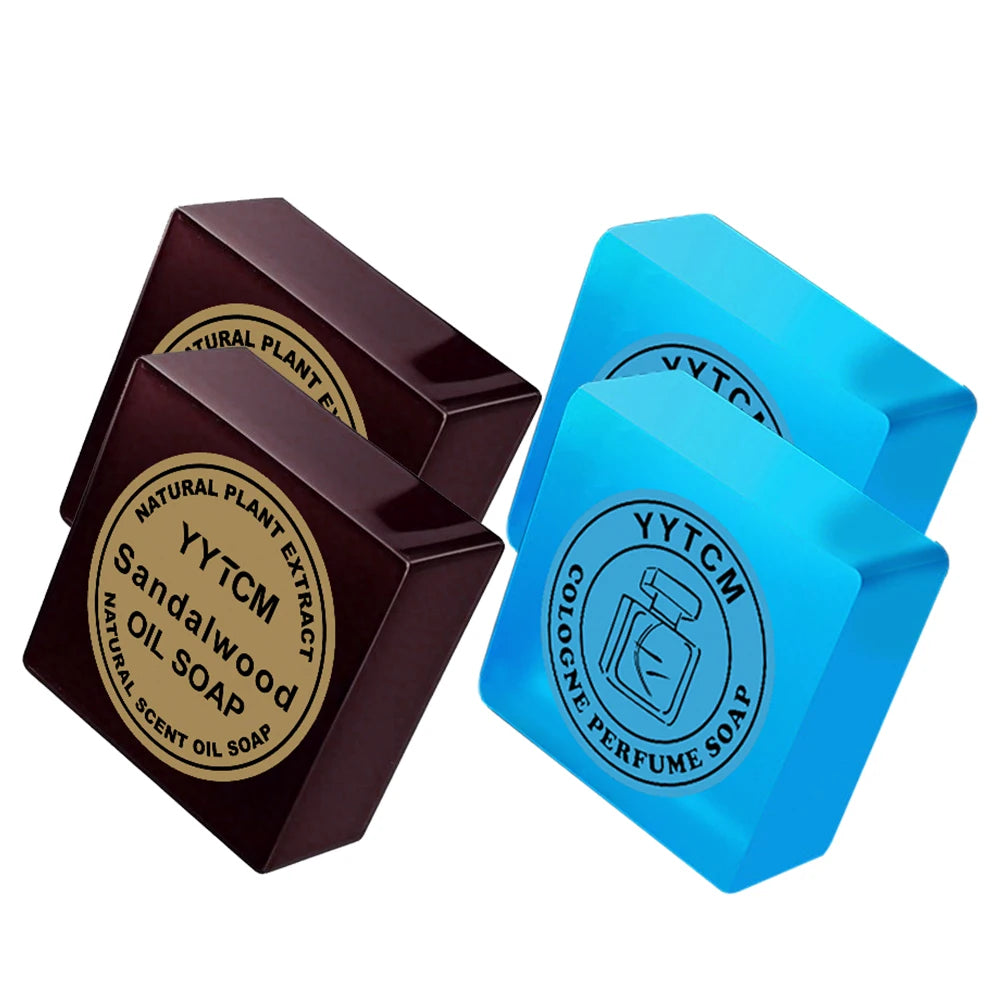 Sandalwood Cologne Handmade Soap – Face & Body Bar 70g Handmade Bar Soap Oasis Select 4pcs mix