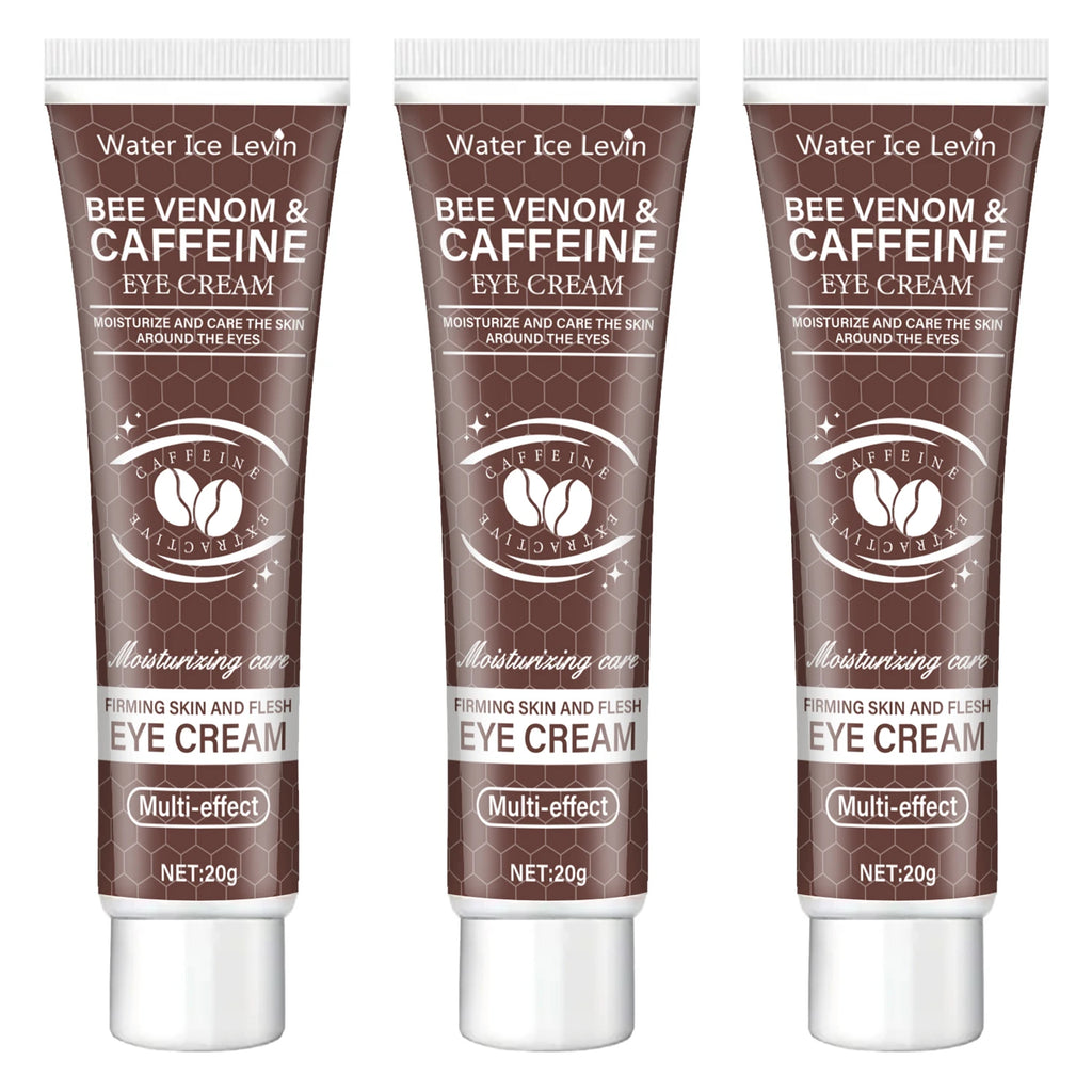 Natural Caffeine Intensive Moisturizing and Firming Eye Cream 20g, for Puffiness and Dark Circles Use It to Lift the Eye Area, Reduce Wrinkles and Signs of Aging, and Achieve a Light Beige, Relaxed Look. Oasis Select Three Pieces 20g