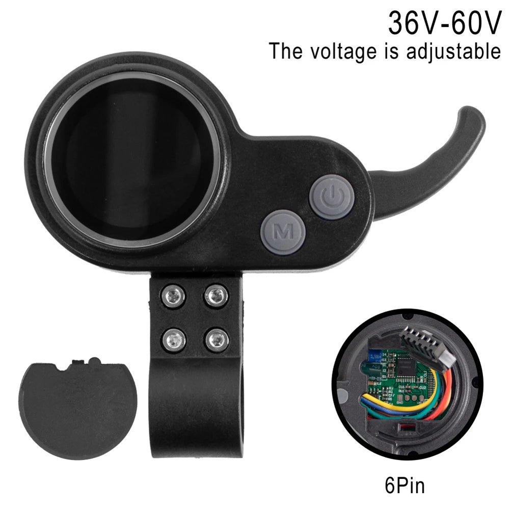 6 Pins LCD Display Throttle Accelerator for 36V 48V 52V 60V For JP Electric Scooters Enhanced Performance Monitoring Oasis Select Style 2