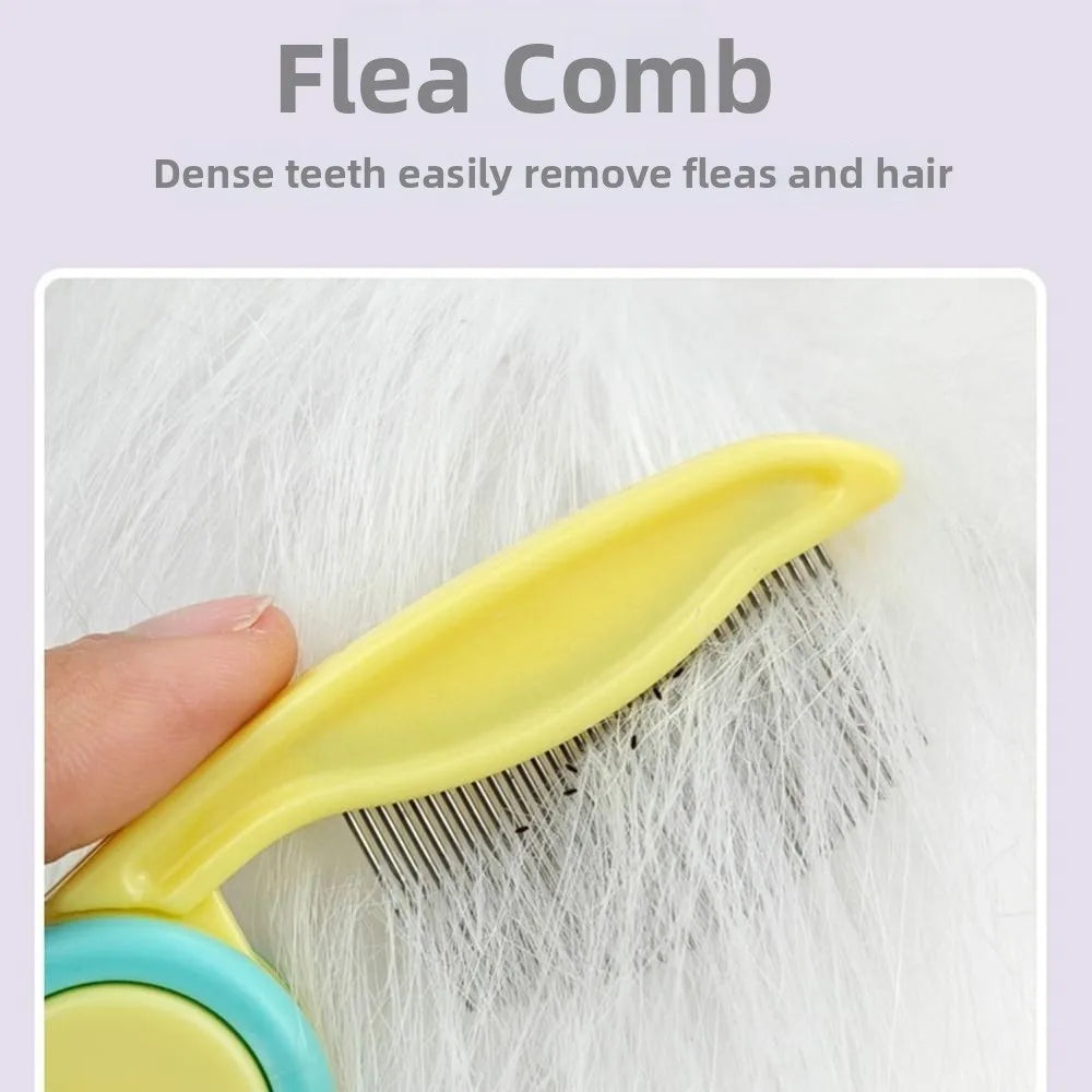 Foldable Double-Sided Flea Comb for Cats & Dogs | Portable