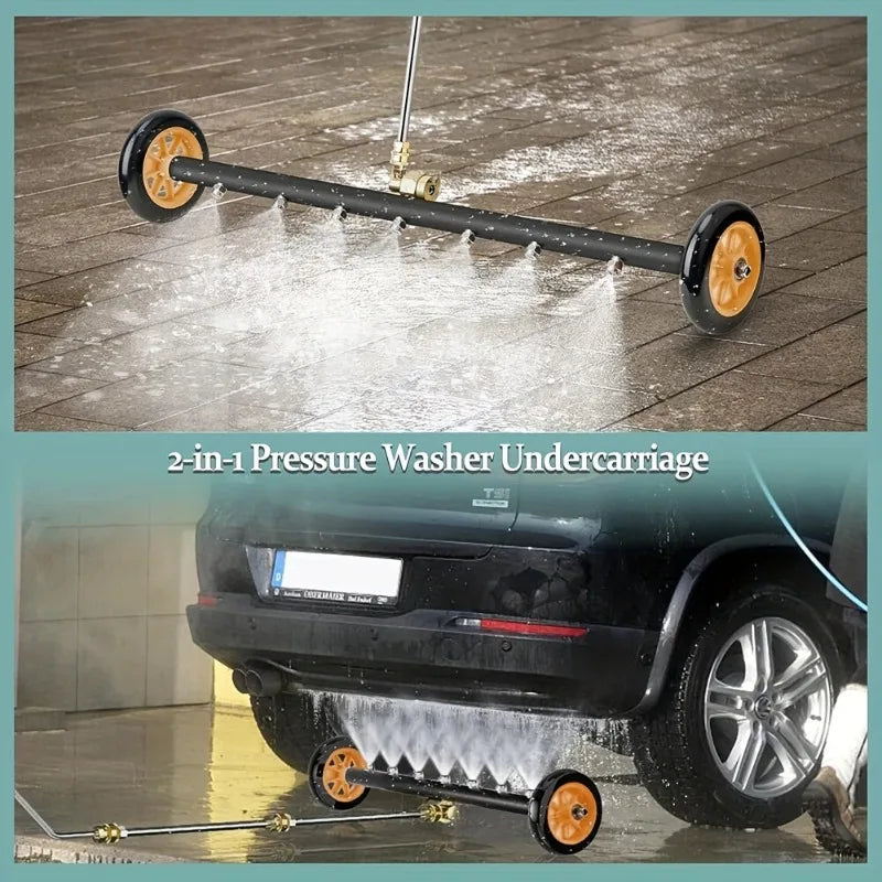 Pressure Washer Undercarriage Cleaner & Water Broom – 4 Nozzle Dual Function
