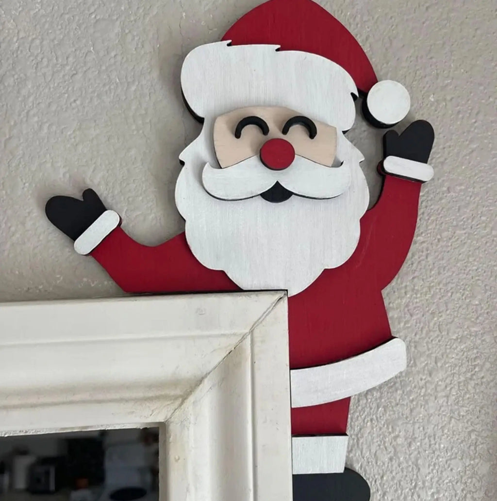 Christmas Decoration 2025 1pc Santa Clau Christmas Door Corner Decoration Diy Stitching Creatives Home Decor Colgante De Navidad Oasis Select Santa Claus 1