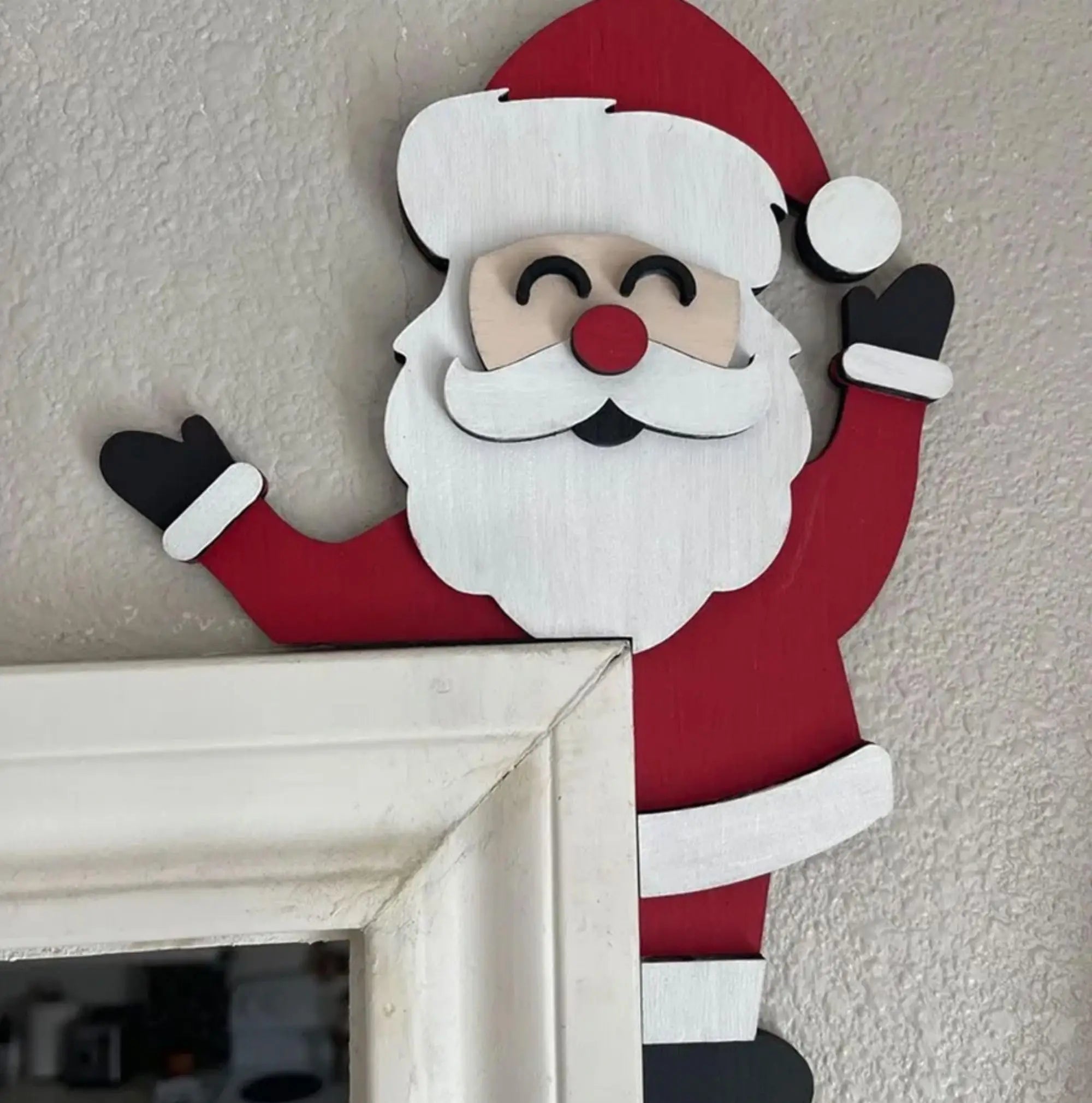 Christmas Decoration 2025 1pc Santa Clau Christmas Door Corner Decoration Diy Stitching Creatives Home Decor Colgante De Navidad Oasis Select Santa Claus 1