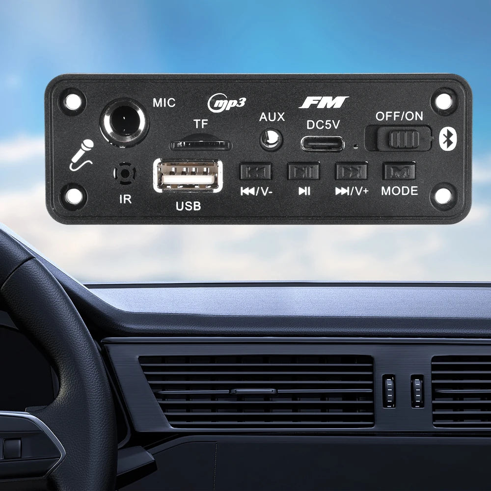 MP3 Bluetooth Amplifier Decoder Board 2 * 3W With Microphone Jack MIC Bluetooth 5.3 Lossless U disk TF Card AUX Player Oasis Select