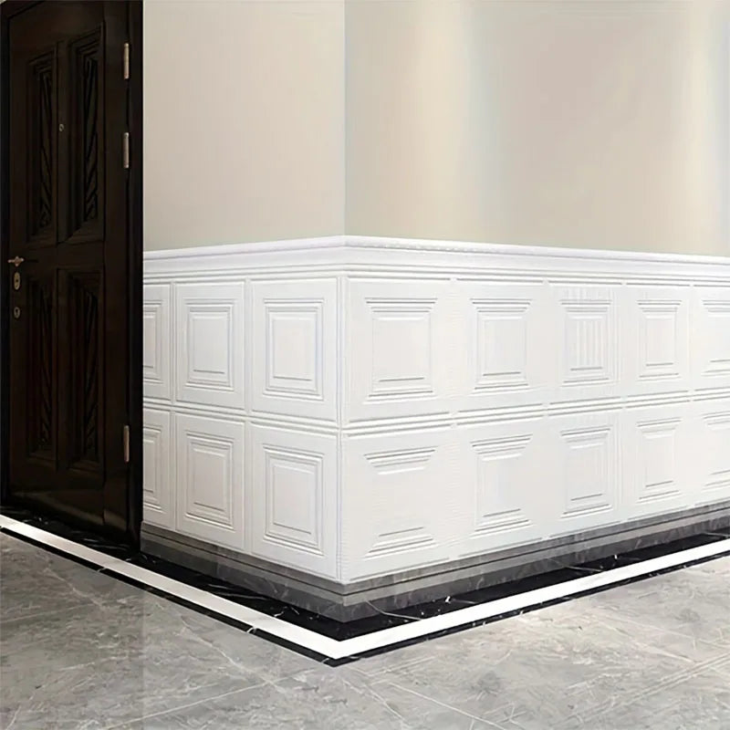 Adhesive Wall Wallpaper Waterproof and Moisture-proof Ceiling 3D Sheet Paper Safe Collision Prevention 35cm*35cm Sticker Home Oasis Select