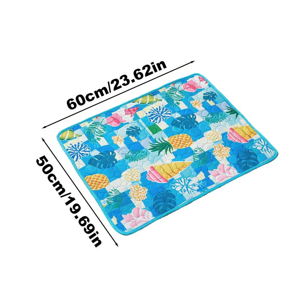 Pet Cooling Mat Cat Cooling Mat And Sleeping Pad For Pets Summer Cool Pads Blanket Washable Ice Silk Breathable Mat Pet supplies Oasis Select A