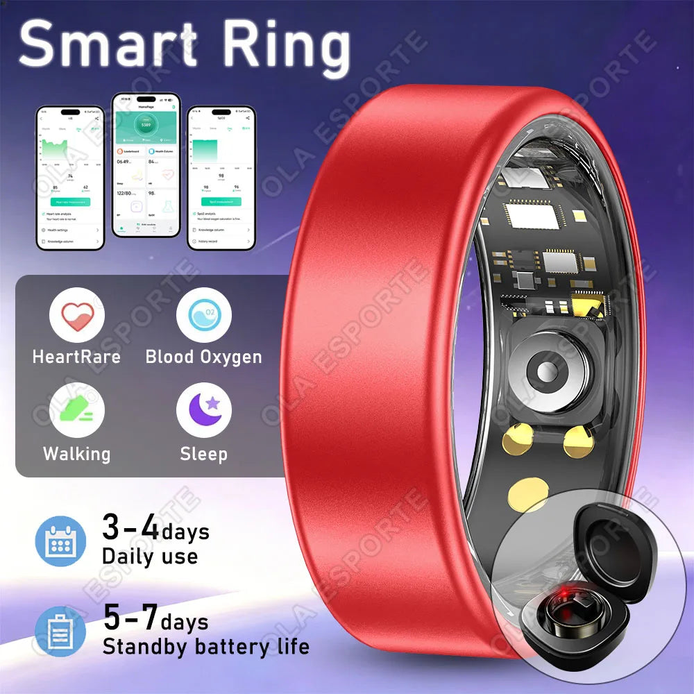 Ola Esporte Smart Ring – Heart Rate, SpO₂ & Sleep Tracker