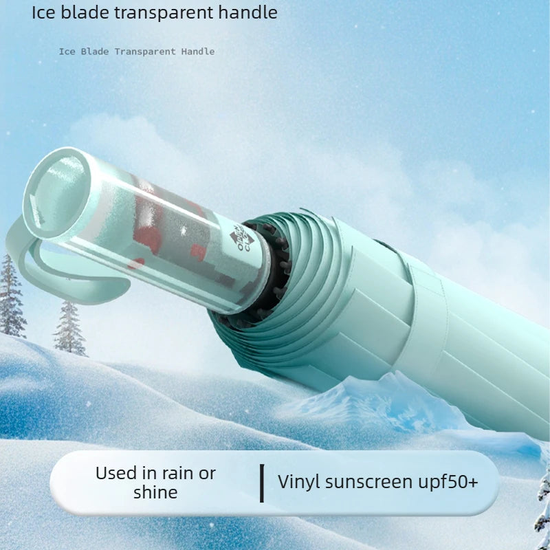 Wind Resistant Automatic Umbrella Foldable Sun Rain Accessory Thickened Durable Design Portable UV Blocking Parasol Oasis Select