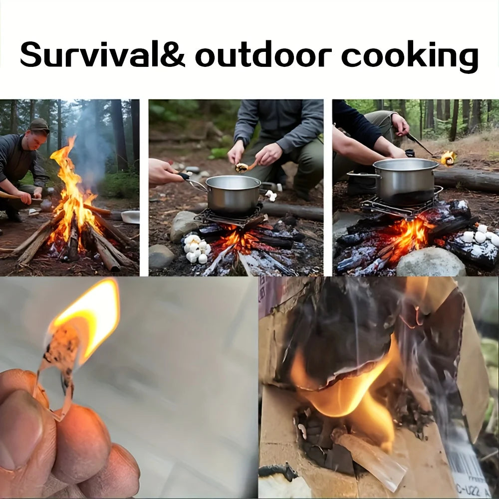 50-200PCS Adventurer Windproof Fuel! Smokeless and Odorless – Camping/Emergency Survival Ignition Tool, Excellent Outdoor Tinder Oasis Select