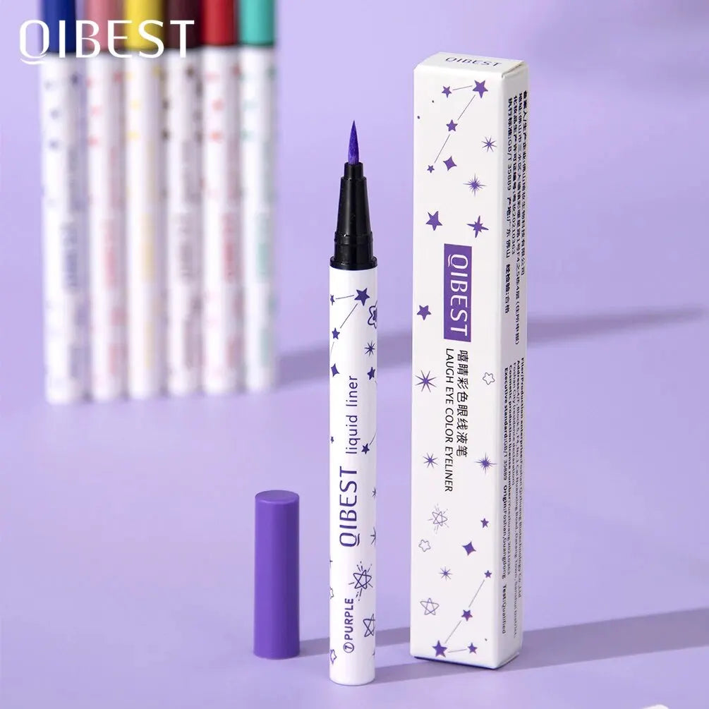 QIBEST Waterproof Liquid Eyeliner Pen – 12 Colors, Matte