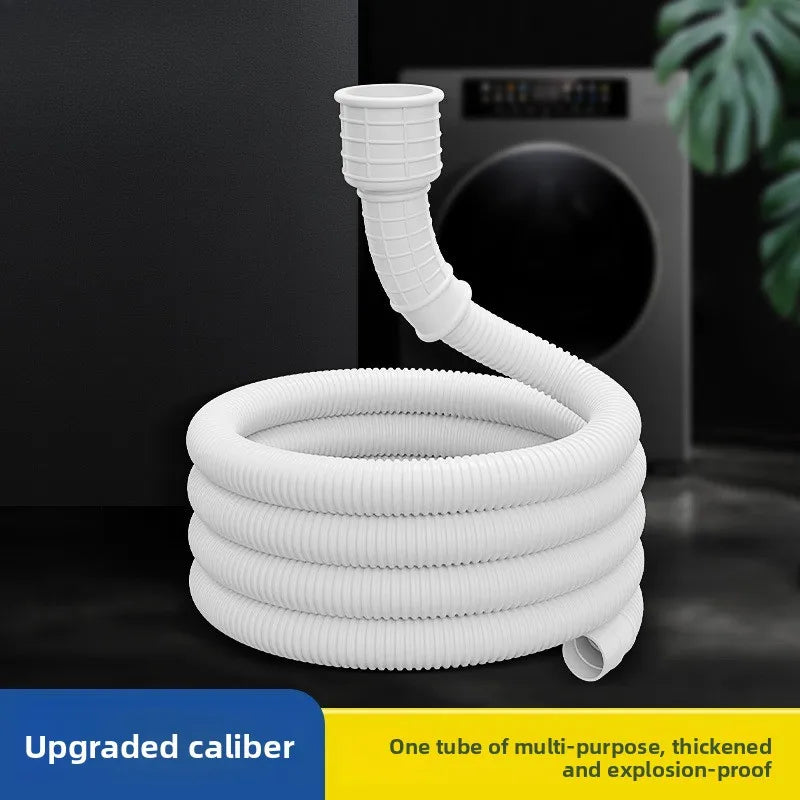 Universal Air Conditioning Drainage Hose Dehumidifier Drain Hose Lengthen 15-20 mm Cuttable Corrugated Drainpipe（White）