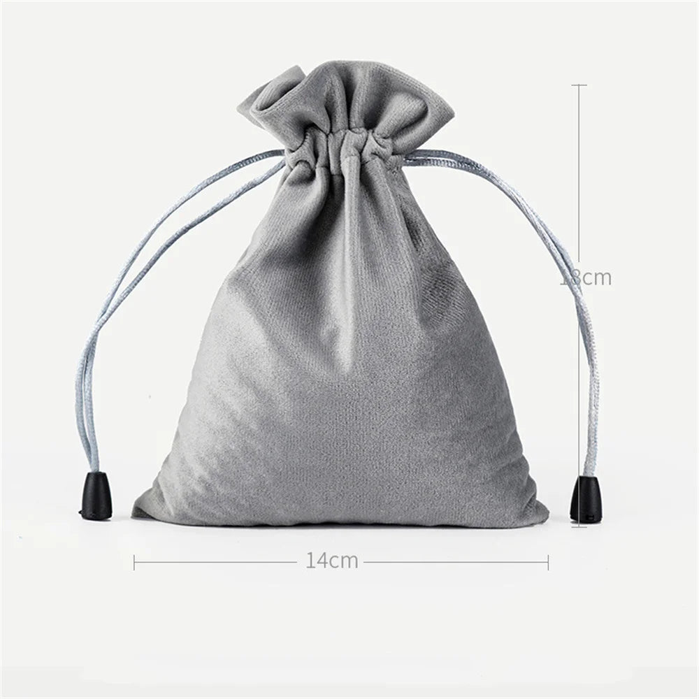1 Pcs 6 Sizes Bags Linen Drawstring Gift Bag Pouches Cloth Christmas Bag Jewelry Bag Drawstring Pouches Large Velvet Bags Oasis Select Grey-14x18cm Other