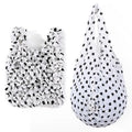 Expansion Fold Pleated Flexible Stretch Mini Shopping Bag Large Capacity Bubble Elastic Portable Handbag Storage Bag Oasis Select White