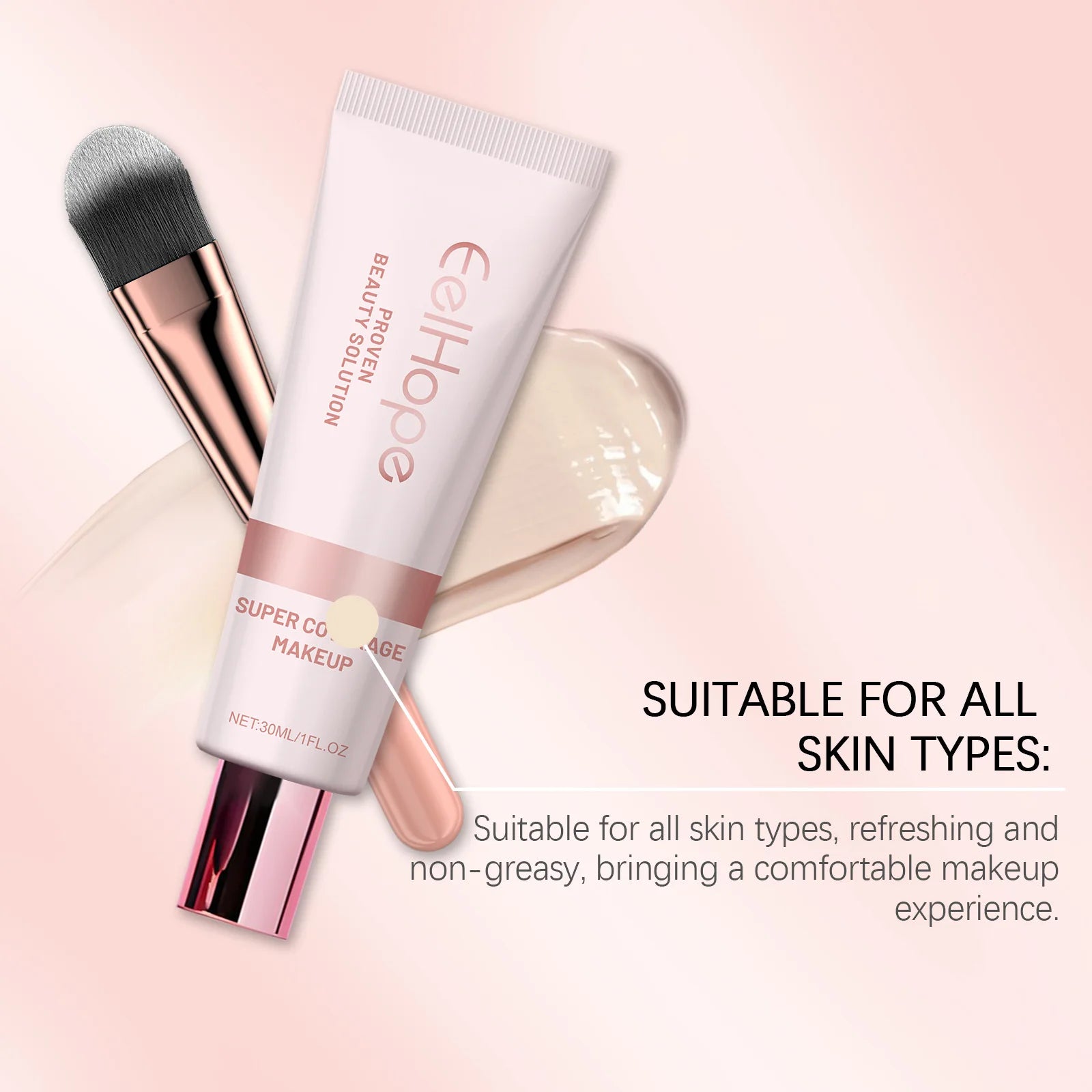 Concealer Face Foundation Liquid Long Lasting Waterproof Moisturize Oil Control Full Coverage Face Makeup Professional Cosmetics Oasis Select