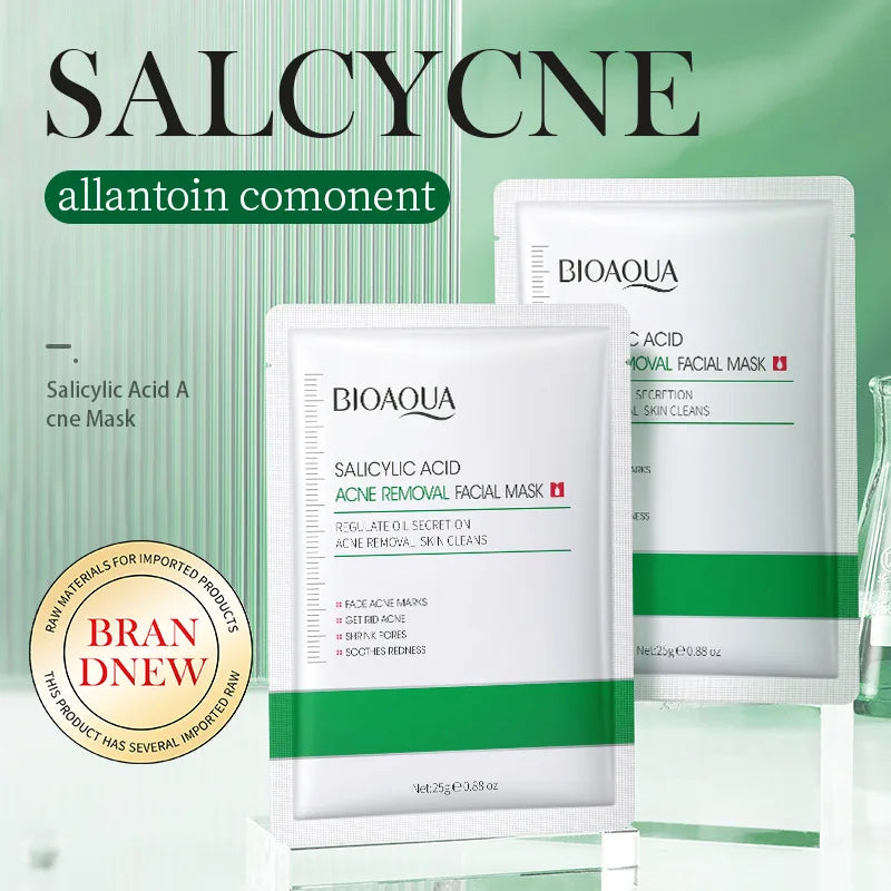 BIOAQUA Salicylic Acid Face Mask – Acne & Anti-Aging, 10-Pack Acne Face Mask Oasis Select