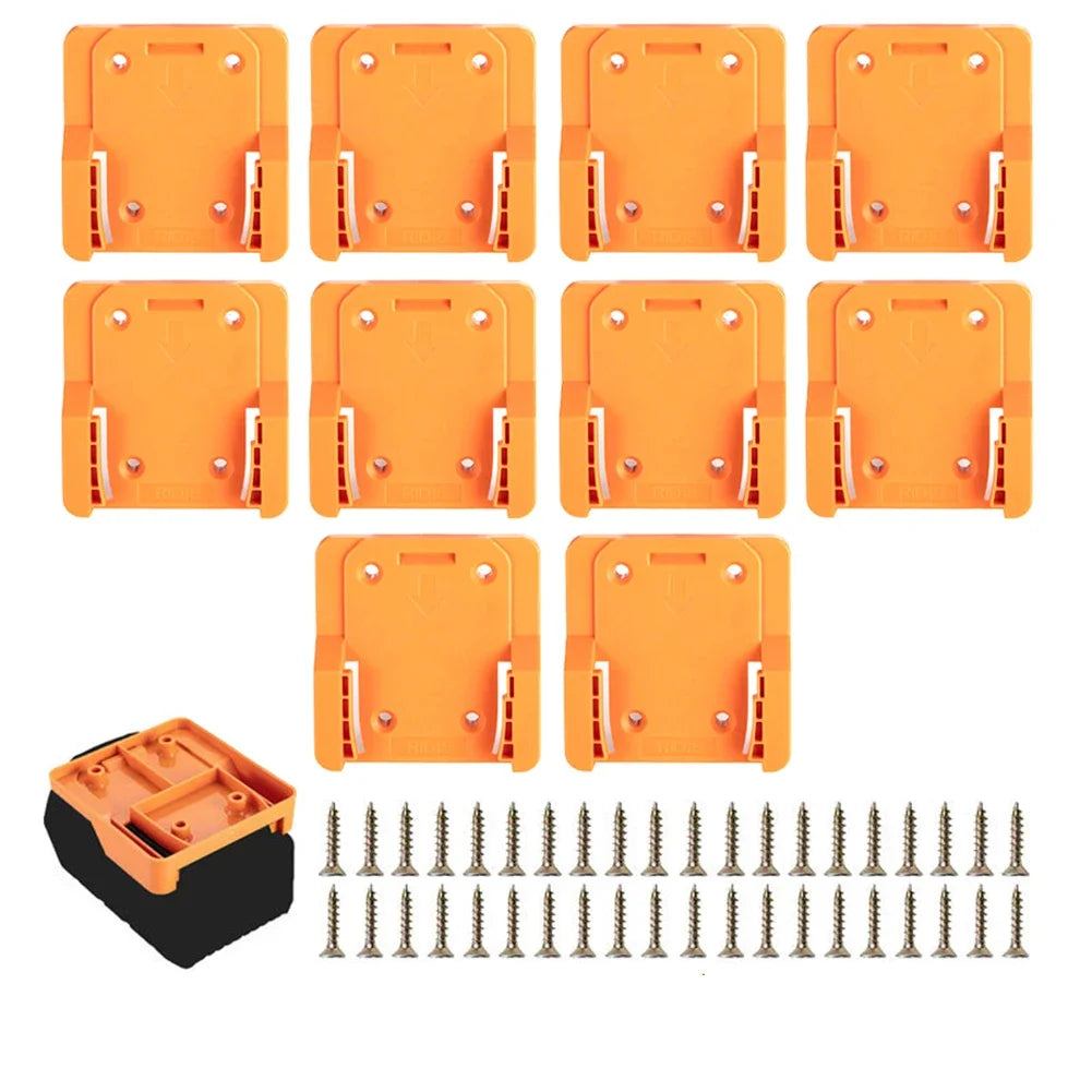 Battery Hanger Bracket For Ridgid For AEG 18V Tools, Wall-Mounted Storage Hook For Workshop Organisation Oasis Select 10PCS