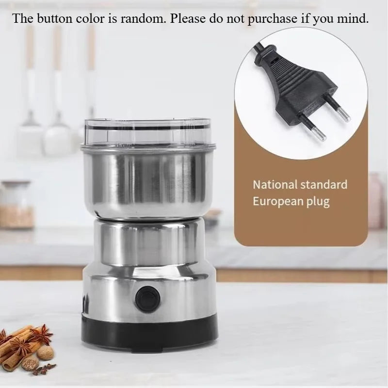 Mini Electric Grinder 300ml Ultrafine Pulverizer for Baby Food Coffee Spice Pepper Grain Mill with 2/4 Blades Household Use Oasis Select EU plug-o EU