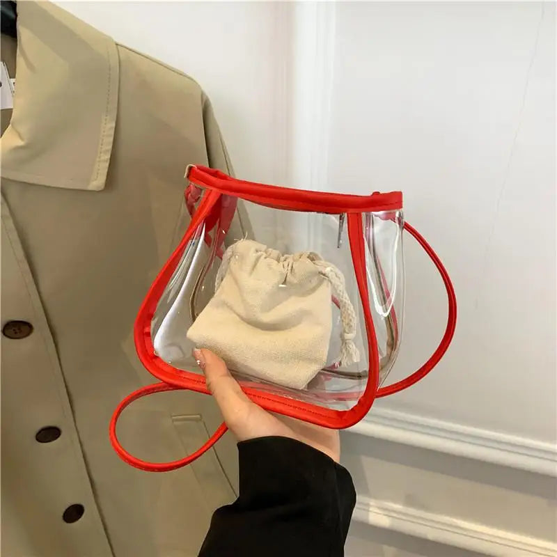 Clear PVC Crossbody Bag – Waterproof 2-in-1 Shoulder Bag