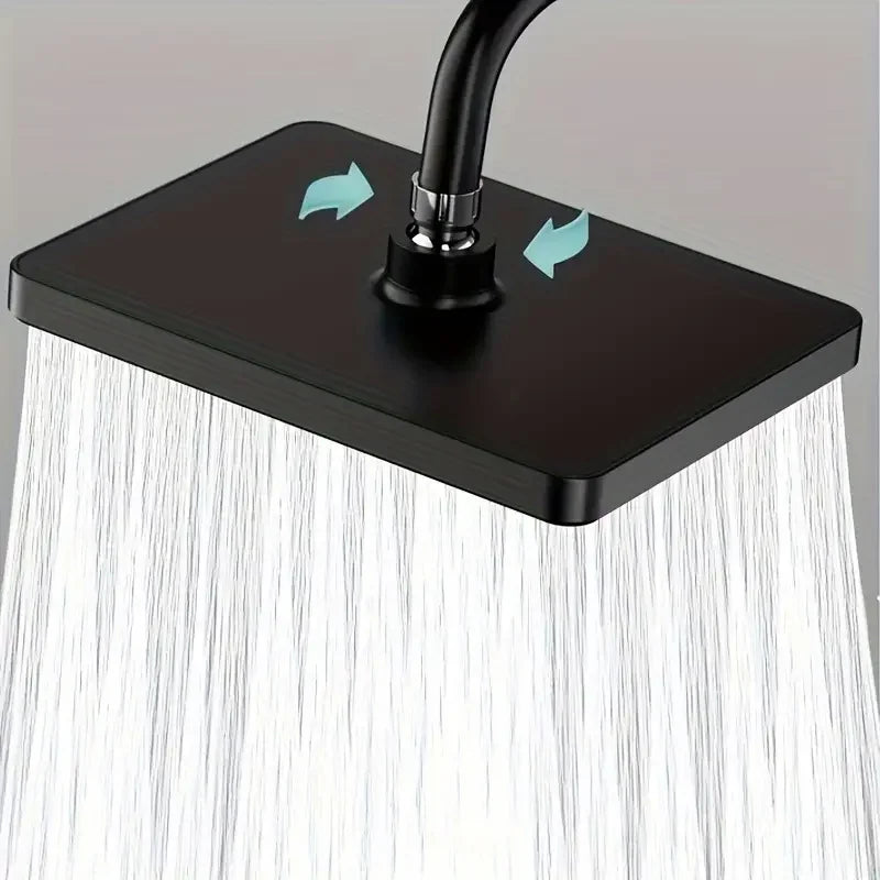 10-Inch Square Rainfall Shower Head | High Pressure Anti-Clog