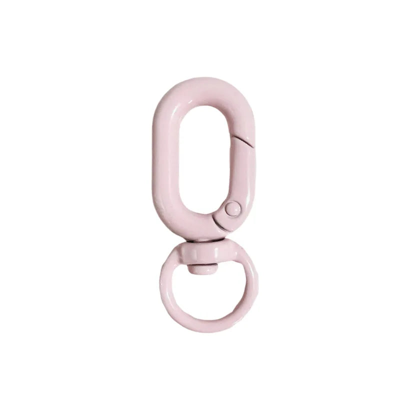 5pcs Colorful Metal Lobster Claw Clasps Swivel Lanyards Trigger Strap with Key Ring DIY Accessories for Bag Key Chains Connector Oasis Select Light Pink