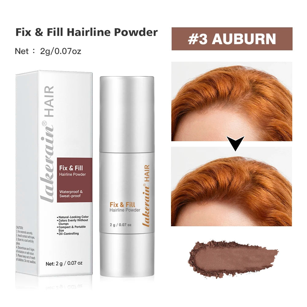 Waterproof Hairline & Root Concealer Pen – Instant Grey Coverage with Easy Blend Powder Stick for Normal Hair Oasis Select 3AUBURN