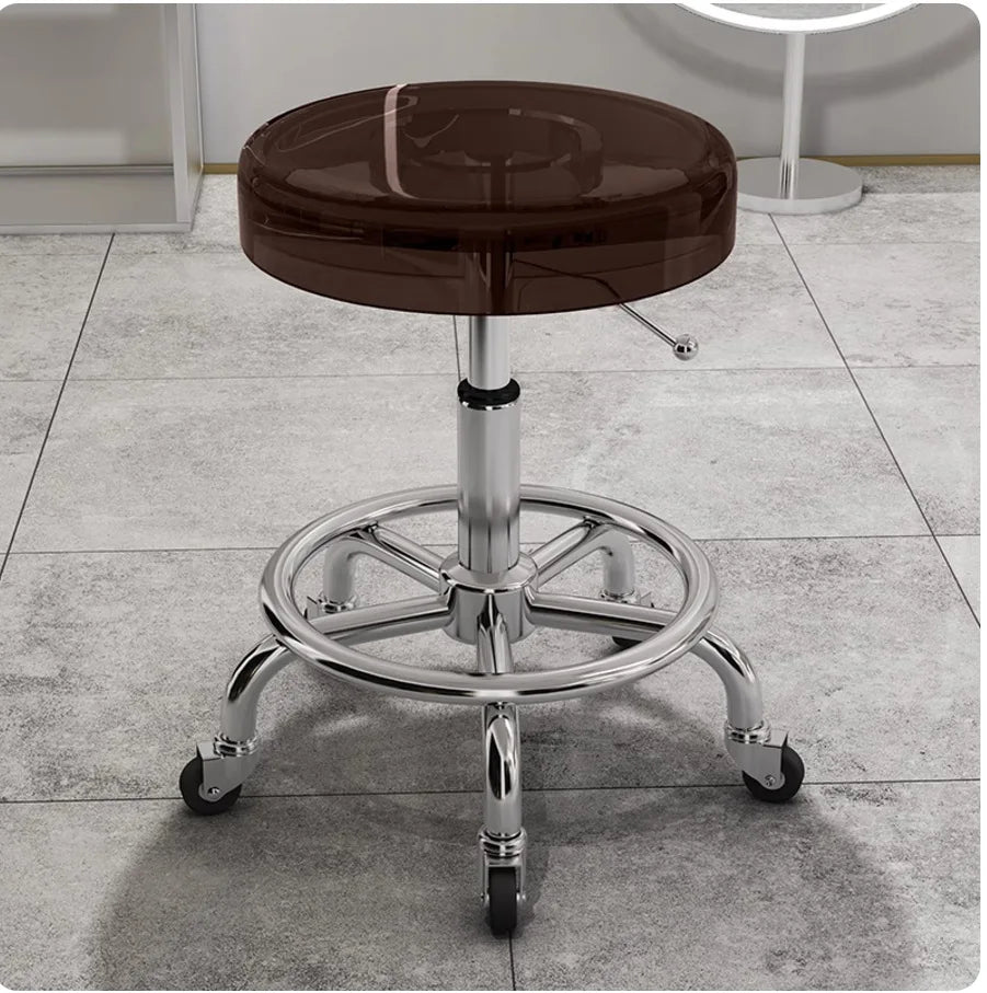 Stainless steel beauty stool pulley stool lifting large work stool hair and nail stool hair cutting chair swivel chair Oasis Select 3