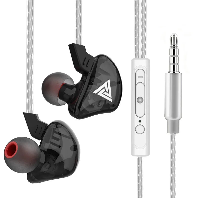 QKZ CK5 Wired Earphones In-Ear Headphones with Mic Volume Control HiFi Stereo Sound Deep Bass Tangle-Free for Phone Laptop PC Oasis Select QKZ CK5 Black