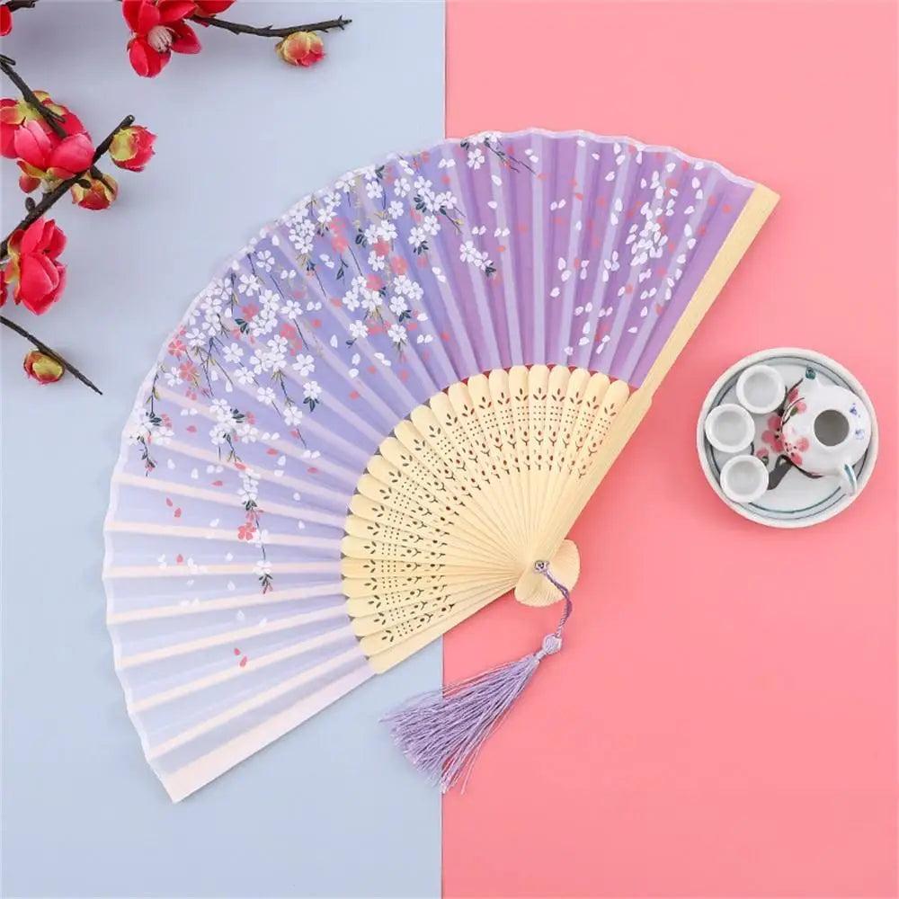 Chinese Style Folding Fan Classical Dancing Cloth Fan Vintage Plastic Animal Dragon Printing Hand Held Fans Photo Props Cosplay Oasis Select 06